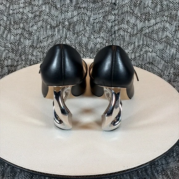 JW Anderson Chain Heel Pump Black Calf - Picture 7 of 11